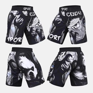 Pantalones Cortos de Lucha MMA Profesionales para Hombre, Sublimados, de Poliéster, Cintura Elástica, Ligeros, Duraderos, Cómodos, con Logotipo Frontal, para Entrenamiento en Gimnasio - Product Image 6