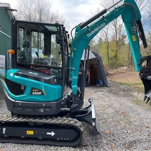 Mini-excavatrice SWE18UF 100 tonnes à oscillation zéro, moteur Robin, hydraulique Kawasaki, godet de 4 m³, pompe à roulement - Product Image 2
