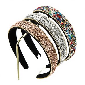 Diadema de Tela con Pedrería Ancha y Elegante de Excelente Calidad para Mujer, Accesorio para el Cabello para Fiestas y Uso Diario en Oferta - Product Image 5