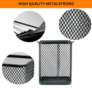 Square Pen Wire Mesh Pencil Cup Holder Desk <b>Organizer</b> for Office Supplies - Product Image 4