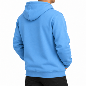 Heavyweight 100% Cotton Winter <b>Hoodie</b> Sweatshirt Custom <b>Men</b> Distressed Oversized Dark <b>Grey</b> Acid Washed - Product Image 2