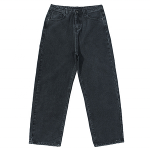 Jean en denim baggy pour homme, coupe droite ample, multi-poches, style workwear et streetwear, délavé, fabricant - Product Image 1