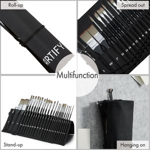 Série Expert – Ensemble de 25 pinceaux professionnels en nylon synthétique pour peinture acrylique, huile, aquarelle et gouache – Sans perte de poils - Product Image 3