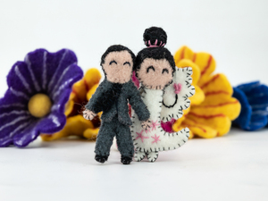 Adorno de Pareja de San Valentín Hecho a Mano con Fieltro de Lana, Decoración Romántica de Amor, Regalo, Figura de Pareja Adorable, Comercio Justo y Ético - Product Image 2