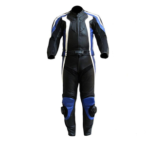 Men Genuine Leather Perforated Waterproof One Piece Armored Racing Motorcycle Suit for Summer & Winter - Product Image 6