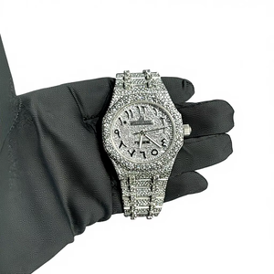 Reloj de Lujo Victoriano con Diamante Moissanite de 50.50 CT, para Hombre y Mujer, Caja de Acero Inoxidable, Cristal Digital Ronda - Product Image 1