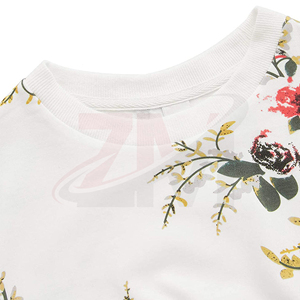 Sweat-shirt tricoté à imprimé floral pour femme, col rond, manches longues, pull décontracté respirant, vêtements de printemps - Product Image 3