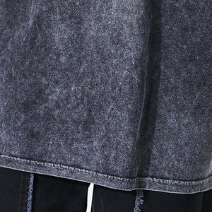 Camisetas de Hombre 100% Algodón de 350 GSM, Logotipo Personalizado, Cuello Alto de Alta Calidad, Cuello Alto con Borde Grueso, Diseño Oversize - Product Image 3