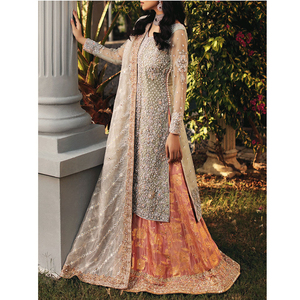 Nuevo Estilo Moderno en Línea, Precioso Lehenga Choli Bordado de Diseñador, Vestido de Novia para Boda - Product Image 5