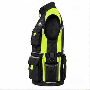 Chaleco de Trabajo para Hombre EXORO, Cuello Alto, Cierre de Cremallera, Múltiples Bolsillos, Impermeable, Poliéster, Estilo Deportivo Primaveral - Product Image 5