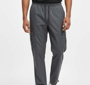 Pantalones Cargo Grises para Hombre con Cintura Elástica y Cordón Ajustable, con Múltiples Bolsillos, Estilo Casual, Tela de Algodón de Peso Medio, para Primavera - Product Image 6