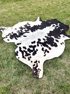 Genuine Salt & Pepper Cowhide Rug, Speckled Brazilian Cow Hide Rug Cow Skin Leather Hide Rugs in Natural Cow Skin Cowhide - Product Image 3