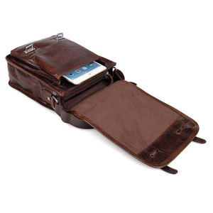 Genuine Leather Crossbody Bag 9x11x3.5 Inches Vintage Men's Shoulder Sling Bag with Adjustable Strap - Product Image 2