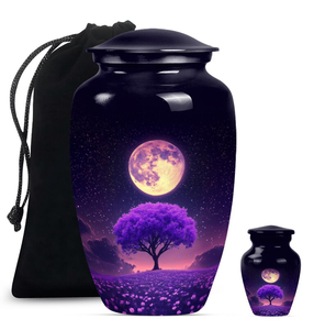 Urna Funeraria con Tema Lunar, Urna de Metal para Cenizas, Ataúd Conmemorativo, Color Personalizado, Urna Decorativa para Entierro de Adultos - Product Image 3