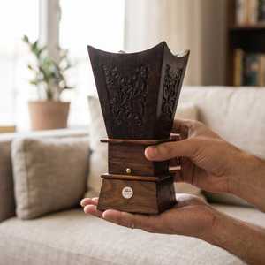 Quemador de Incienso de Madera de Mango Estilo Árabe, Ecológico, Diseño Único, Quemador de Bakhoor, Artesanía, Tendencia, Precio Bajo - Product Image 4