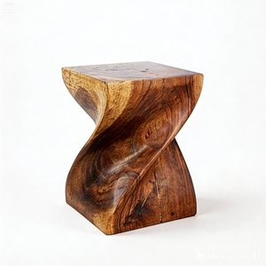Hot Sale Living <b>Bed</b> Bath Room TerracePedestal Twisted Wooden Suar Small Medium Modern Antique Side <b>Table</b> Chair Stool Ottomans - Product Image 2