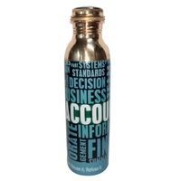 Bouteille d'eau en aluminium de style classique artisanal indien - Durable, décoration d'intérieur, compatible lave-vaisselle, poignée ergonomique, taille et logo personnalisables