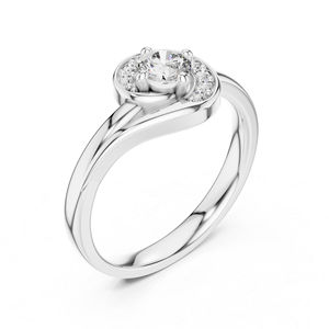 Anillo de Oro Amarillo de 14K con Diamante Cultivado en Laboratorio para Mujer |   Regalo de Aniversario |   Diamante Cultivado Nuevo - Product Image 3