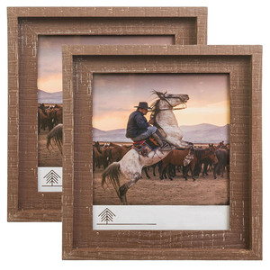 กรอบรูปทำจากแก้วทำจากไม้ธรรมชาติ2ชิ้นส่งตรงจากโรงงาน - Product Image 1