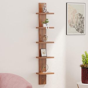 Étagères murales en bois pour salon |   Étagère murale en bois courbée |   Étagère de présentation élégante pour photos, décorations, cuisine - Product Image 1