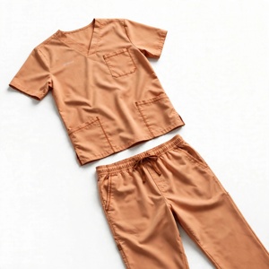 Conjunto de Uniforme Médico Transpirable de Algodón Naranja Unisex Amkoor para Adultos con Detección de Agujas - En Stock - Product Image 5