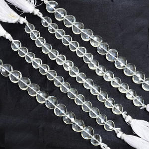 Perles de cristal de quartz AAA+ facettées en forme de cœur, 10 mm-12 mm, perles de cristal naturel transparent, pierres semi-précieuses pour bijoux - Product Image 2