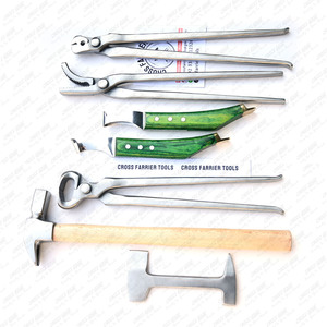 Kit d'outils de maréchal-ferrant pour la coupe et le ferrage des sabots Pinces à sabots de cheval en acier inoxydable lame de couteau à boucle pour la coupe et la râpe - Product Image 2