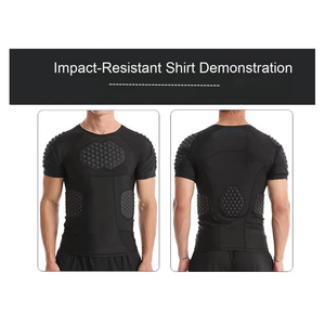 Maillot de compression rembourré pour l'entraînement au football, manches courtes, respirant - Product Image 5