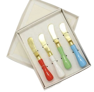 Juego de cubiertos de acero inoxidable de alta calidad, manijas de resina, cubiertos de lujo, juego de cuchillos de comedor para vajilla de cocina, venta al por mayor - Product Image 1