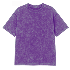 Men's Oversized <b>Tie</b>-Dye Cotton Short Sleeve O-Neck T-Shirt Casual Solid Color Jersey <b>Knitted</b> Regular Fit - Product Image 1