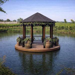 Circular Floating <b>Gazebo</b> Luxury Waterfront Pavilion for Resort Marina Lake and Private Villa Relaxation - Product Image 3