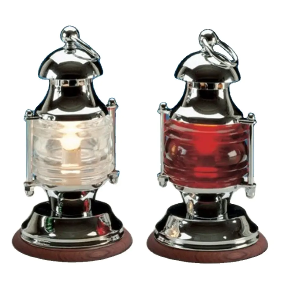 Light Lamp in chromed brass with TEAK wooden base E14 Made in Italy lighting product chromed brass lamp for decoration marine