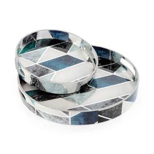 Bandeja de Esmalte con Diseño Impreso, Bandeja de Esmalte OEM Disponible, Bandeja de Esmalte para Exhibición de Alimentos, Bandeja de Esmalte con Patrón para Decoración del Hogar - Product Image 4