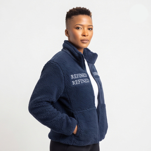 Veste polaire à col montant pour femme, épaisse, zippée, style Sherpa, coupe ample, pour l'hiver - Product Image 3