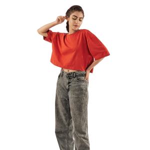 Camiseta Oversize para Mujer, Estilo Casual Holgado, Ropa Urbana, Top de Moda de Verano, Logotipo Personalizado, Venta al Por Mayor - Product Image 4