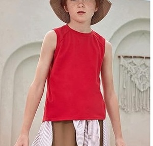 Camiseta sin mangas personalizada para niños, chaleco para bebés, pantalones deportivos, ropa para actividades deportivas de verano, camisetas sin mangas para niños - Product Image 5