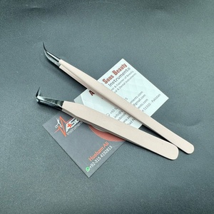 Pinzas para Pestañas de 90 Grados, Color Negro, Delgadas, de Acero Inoxidable Sostenible, con Logotipo Personalizado, Agarre Fuerte, para Extensión de Pestañas - Product Image 4