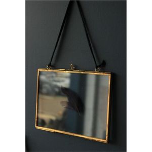 Modern Gold Finish Floating Photo <b>Frame</b> Minimalist Brass Glass <b>Picture</b> Display Case Wall Hanging Aesthetic Interior Decor Piece - Product Image 1