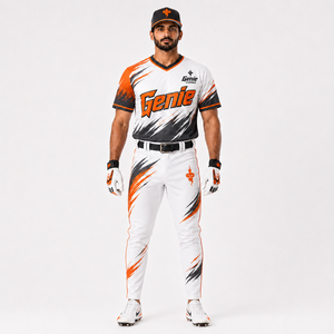 Uniforme de baseball athlétique conçu avec un tissu respirant, une coupe confortable et une qualité fiable pour l'entraînement quotidien au baseball, OEM - Product Image 1