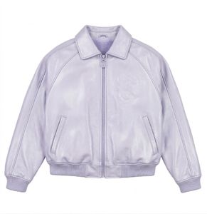 Arrival Unisex Design Color Block Men Genuine Leather <b>Jacket</b> Custom High Quality Winter Stand Collar Breathable Windproof - Product Image 6