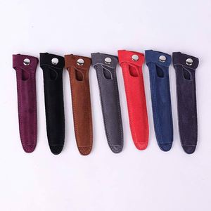 Extending Hair Scissors Protective Anti-Impact Wear-Resistant Frosted Design <b>Leather</b> Case for Hair Salon Barber Shop - Product Image 4