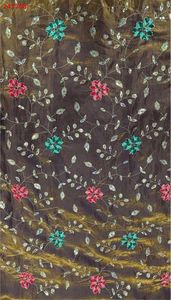Tissu en velours doux de qualité supérieure avec broderie et travail de sequins jacquard pour robe de soirée de luxe et vêtements de cérémonie, matière tendance - Product Image 2