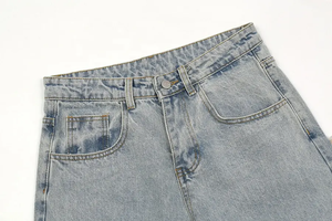 Pantalones vaqueros de mezclilla de estilo casual vintage con logotipo bordado personalizado de la mejor calidad para hombre - Product Image 5