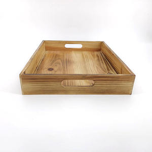 Plateau de service rond en bois d'acacia naturel, best-seller, plateau en bois pour la présentation des aliments, décoration de cuisine, salle à manger, maison, article de table - Product Image 4