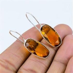 Pendientes Colgantes de Cuarzo Citrino con Forma de Cojín al por Mayor, Proveedor Mayorista de Cuarzo Citrino - Product Image 2