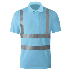 Safety Class 3 Construction <b>Work</b> wear Hi-Vis Short & Long Sleeve <b>Black</b> Reflective <b>Work</b> Safety Shirt for Men High Visibility - Product Image 4