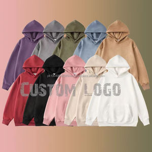 Sweat à capuche en coton polyester sans ficelle surdimensionné unisexe personnalisé mode hommes sans ficelle - Product Image 2