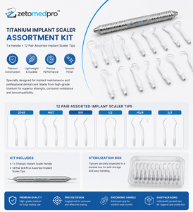 ชุดเครื่องมือขูดตกแต่งทันตกรรมไทเทเนียมแบบพรีเมี่ยมมีที่จับ12คู่ - Product Image 3