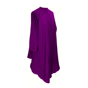 Capa de Corte de Pelo Profesional de Calidad de Salón, Cómoda y Personalizable, Morada, de Manga Larga, de Poliéster, con Cierre de Broche Seguro - Product Image 2