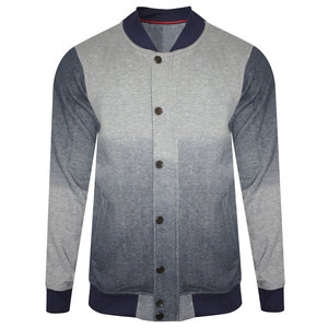 Veste universitaire pour homme à blocs de couleur, en tricot polyester-coton, pull décontracté pour l'automne, col rabattu, coupe classique - Product Image 4
